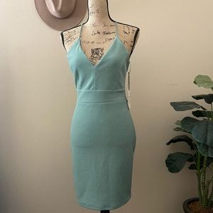 Green midi dress